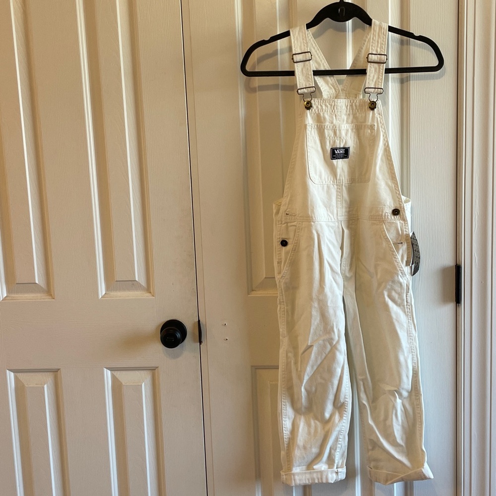 NWT Vans Girl’s Cream Denim Overalls